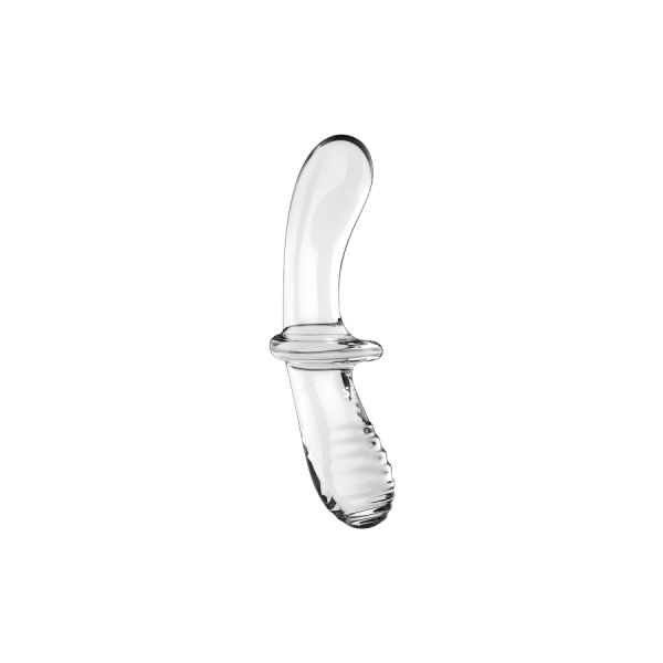 Gode en verre borosilicaté massif transparent Double Crystal Satisfyer 